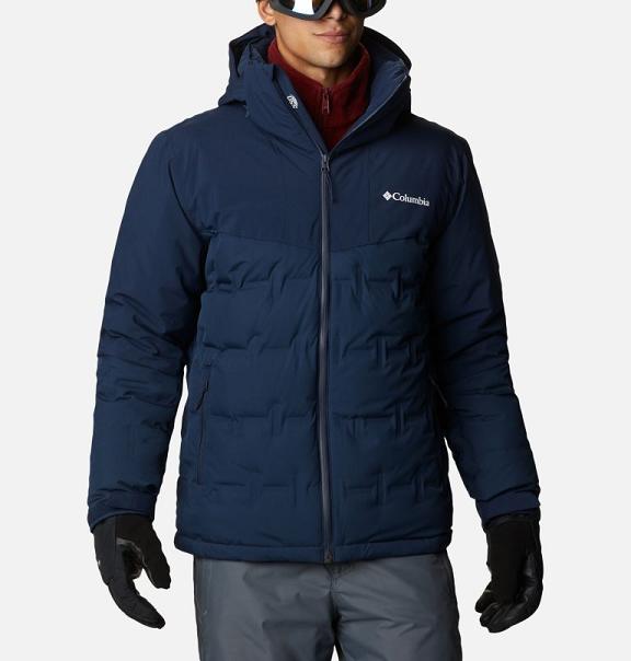 Columbia Wild Card Ski Jacket Navy For Men's NZ41825 New Zealand